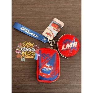 Disney Pixar Cars Lightning Mc Queen Coin Purse Wristlet Set